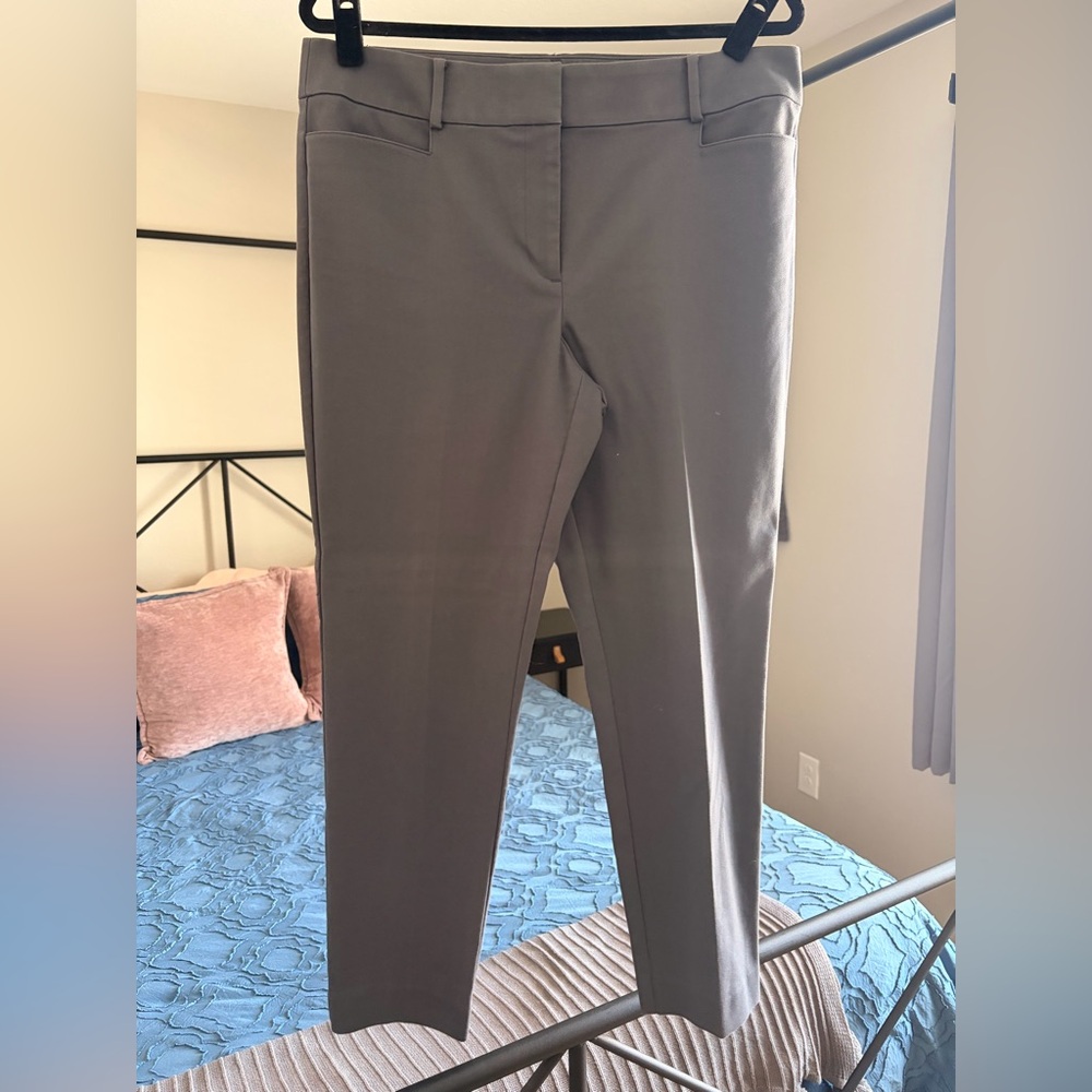 LOFT Charcoal Gray Slim Dress Pants